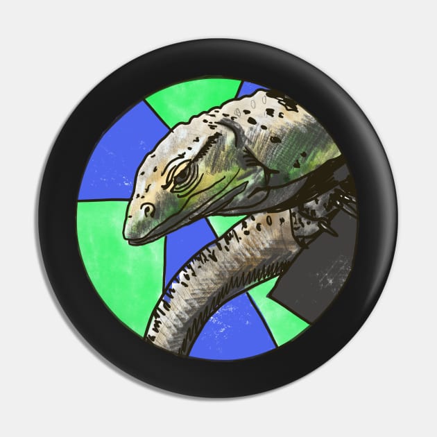 Monitor Lizard- Circle edit Pin by shehitsback