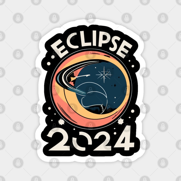 eclipse 2024 Magnet by vaporgraphic