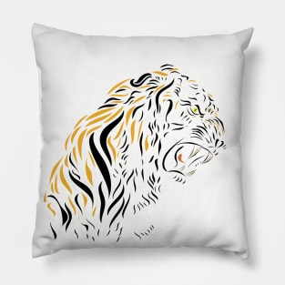 growling tiger Pillow