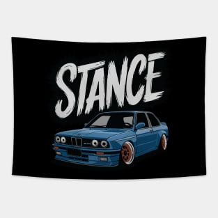 Bmw M3 E30 Stance Car Art Funny Gift Tapestry