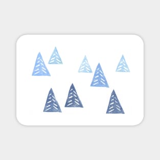 Blue Winter Trees Magnet