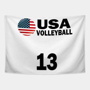 USA Volleyball #13 T-shirt Design Tapestry