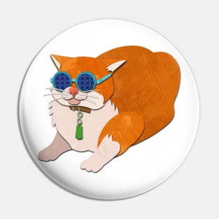 Paper Cut Cats Series! Cool Guy Pin