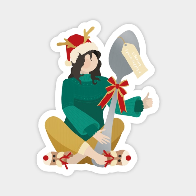 Spoon For Christmas Magnet by yourachingart