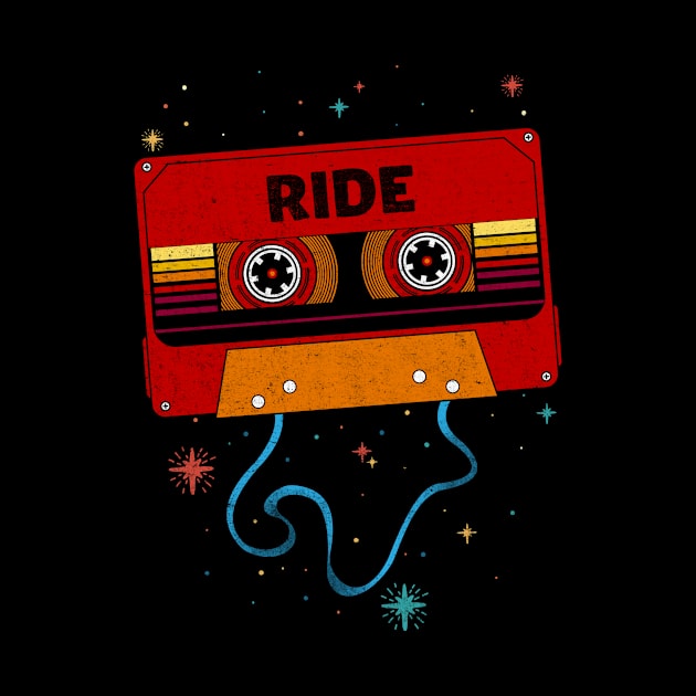 Ride / Retro Vintage Cassette Tape / Music Fanart by EliseOB