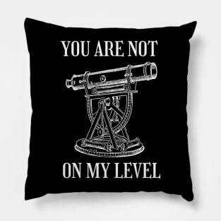 Funny Land Surveying | You Are Not On My Level Pillow