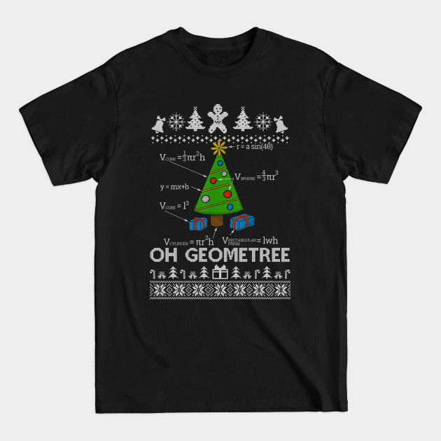 Discover Funny Math Geometry Christmas Tree Geometree Teacher - Funny Christmas - T-Shirt