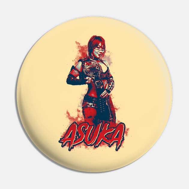 Asuka Wrestler Pop Art Pin by NONOKERS