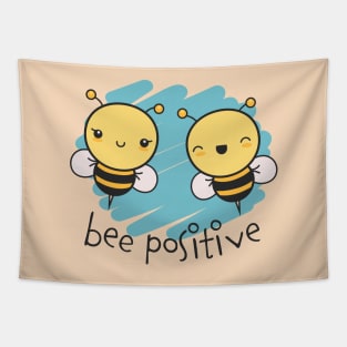 Bee Positive Adorable Cute Honey Bees Tapestry