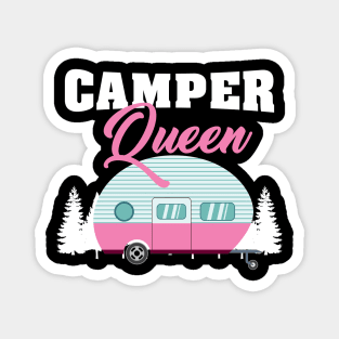 Camper Queen - Funny Camping Gifts for Girls and Women Magnet