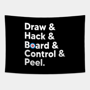 Curling meme draw hack board control peel funny curling Tapestry