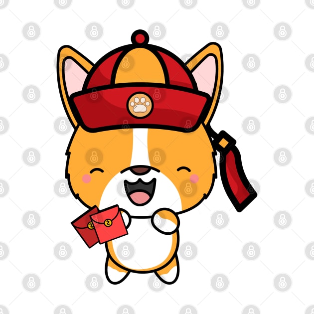 Cute corgi ready for lunar new year by Pet Station