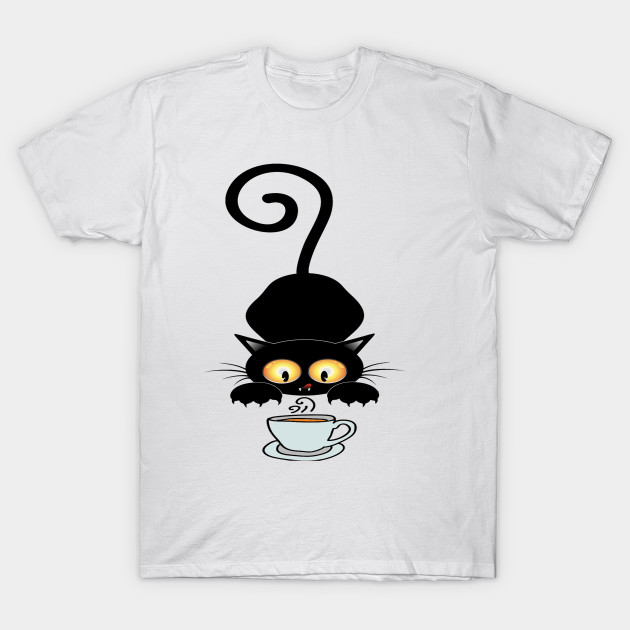 Cat Coffee Time Coffee Cat T Shirt Teepublic