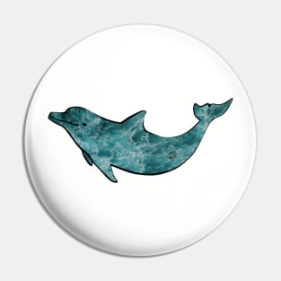 Dolphin ocean waves silhouette - Boho Pin