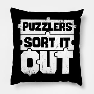 Puzzlers Sort It Out Jigsaw Puzzle Lover Gift Pillow