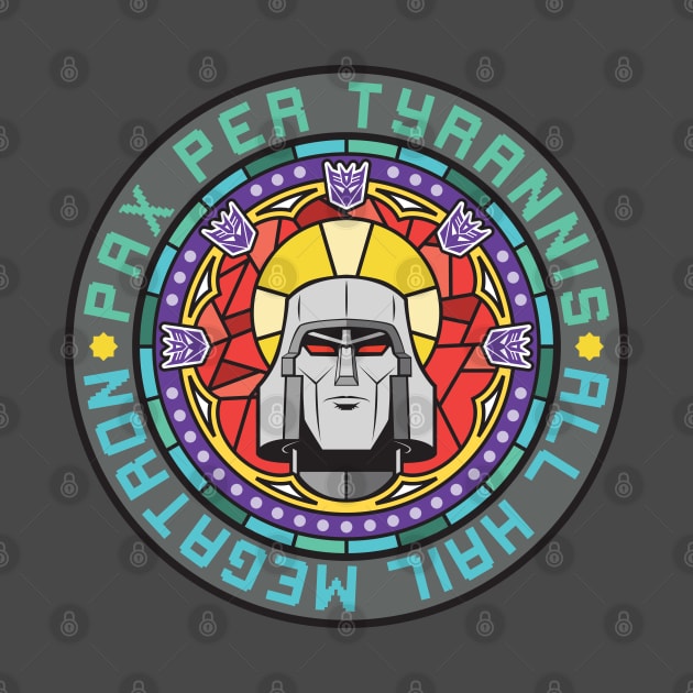 Megatron stained glass emblem by Silurostudio