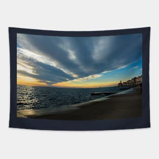 Sunset on Piran Coast, Slovenia Tapestry