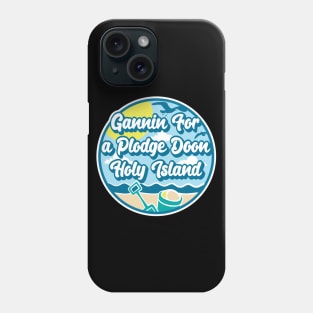 Gannin for a plodge doon Holy Island - Going for a paddle in the sea at Holy Island Phone Case