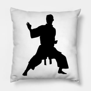 Karate Silhouette Pillow