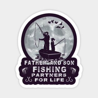 Father And Son Fishing Partners For Life Magnet