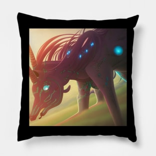 Biomechanical unicorn Pillow