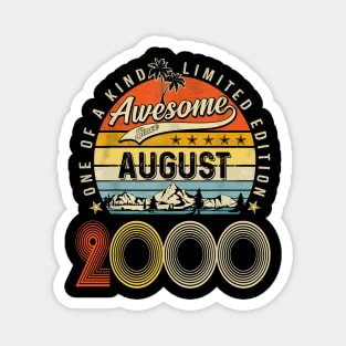 Awesome Since August 2000 Vintage 23rd Birthday Magnet