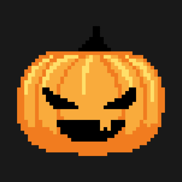 Scary Pumpkin Pixel Art by Pian45