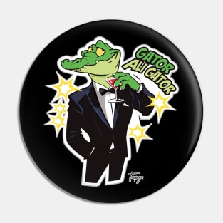 Funny Alligator 007 Pin