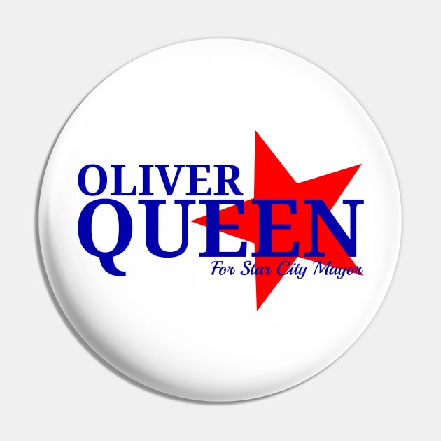 Oliver Queen For Star City Mayor - Patriotic Colors Design Pin by FangirlFuel