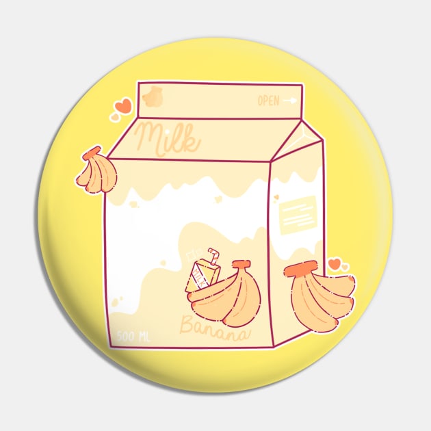 Banana Milk Pin by pompomcherry