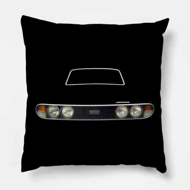 Triumph 2500 1970s classic car minimalist grille Pillow by soitwouldseem