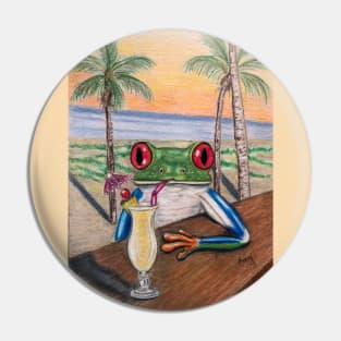 "Piña Colada Frog" - Frogs After Five collection Pin