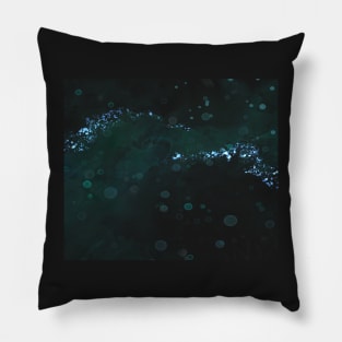 Blue grey mist - alcohol ink Pillow