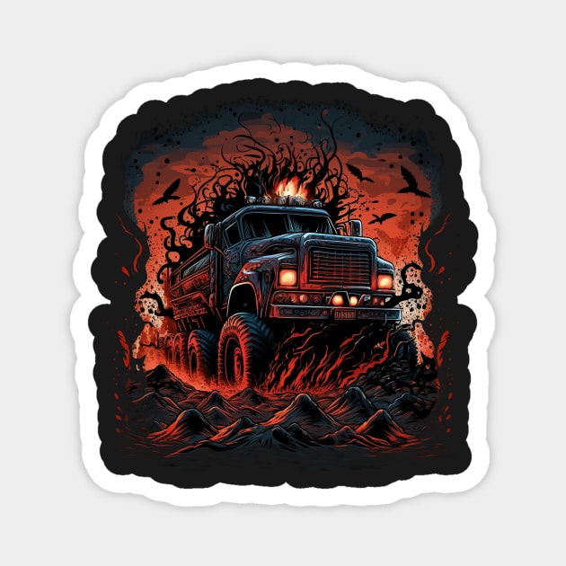 Dump Truck from Hell Magnet by pxdg