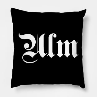 Ulm written with gothic font Pillow