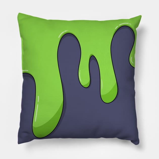 Purple and Green Slime Pillow by DrawAHrt