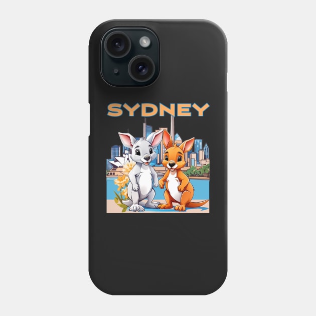 Two Sydney City Kangaroos Phone Case by BrisaArtPrints