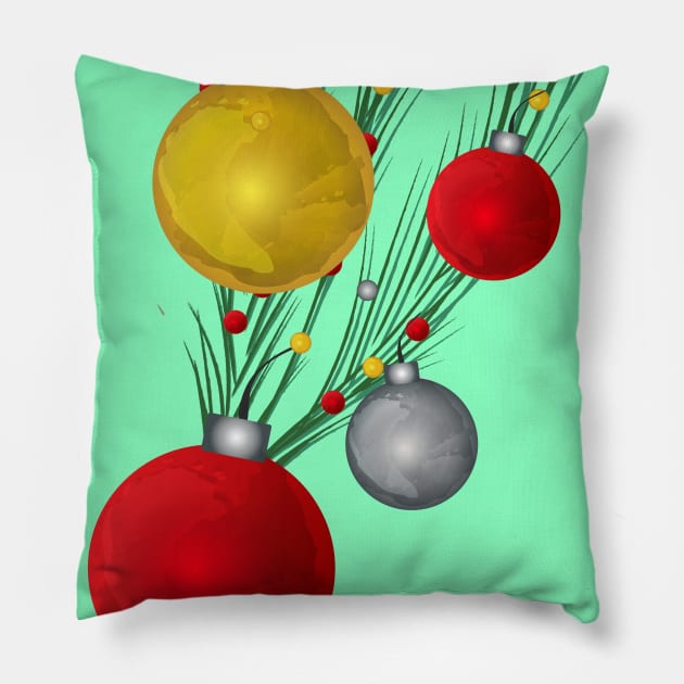 christmas decorations Pillow by Salma Ismail