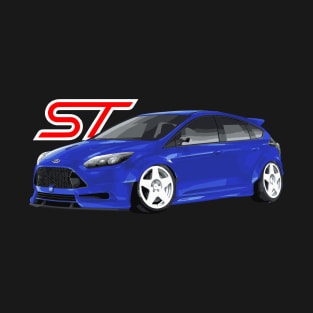 Focus ST Mk3 Performance Blue Hot hatch T-Shirt