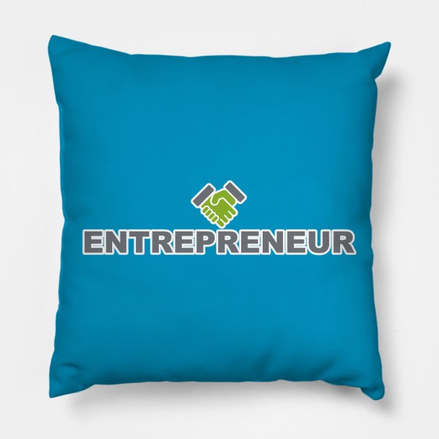 Entrepreneur Capitalist Business Bank Money Hustle Pillow by Grassroots Green