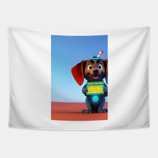 Dog Lottery ticket design Tapestry