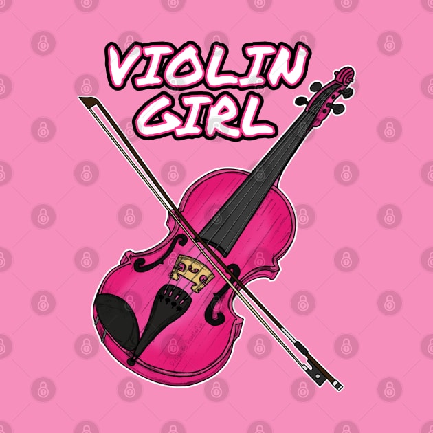 Violin Girl Female Violinist String Quartet Funny by doodlerob