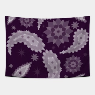 Floral pattern with leaves and flowers paisley style Tapestry