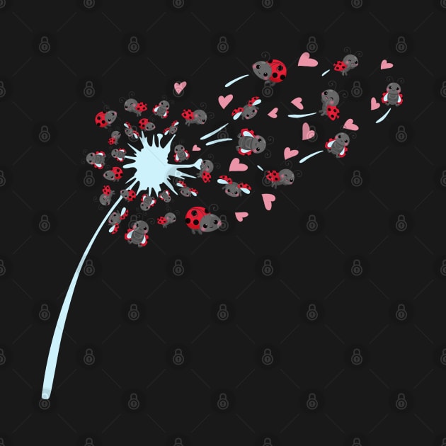Ladybug dandelion by SerenityByAlex