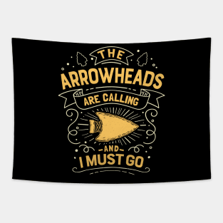 Funny Arrowhead Collecting Vintage Look Tapestry