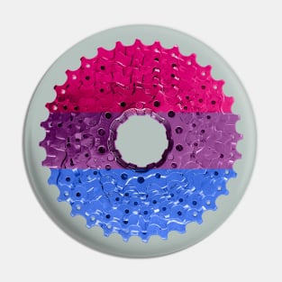 Bisexual Pride Bicycle Cassette Pin