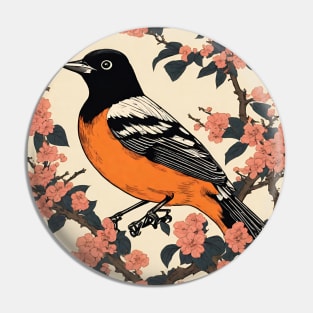 Vintage Baltimore Orioles Orchard Oriole Bird Pin