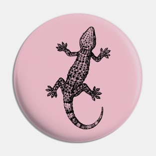 Gecko Illustration Pin