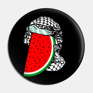 Watermelon Keffiyeh - Half Wrap - Front Pin