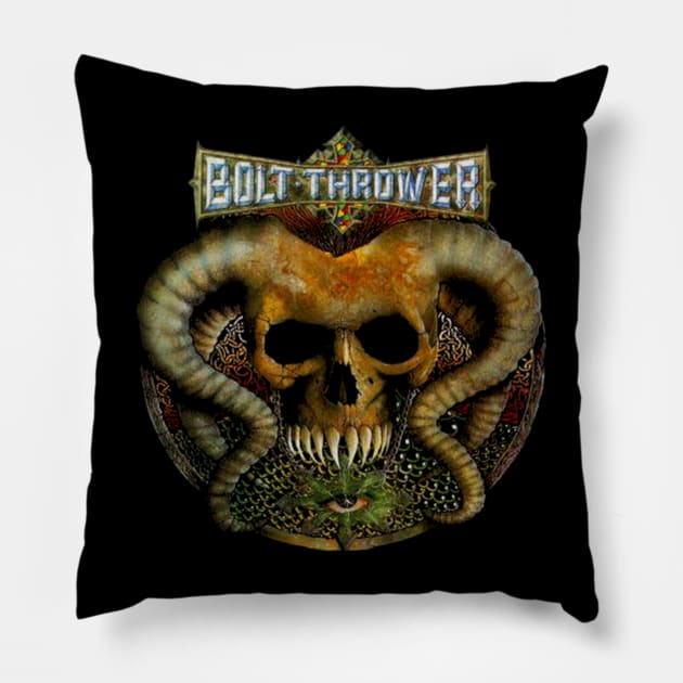 BOLT THROWER TIME Pillow by pertasaew